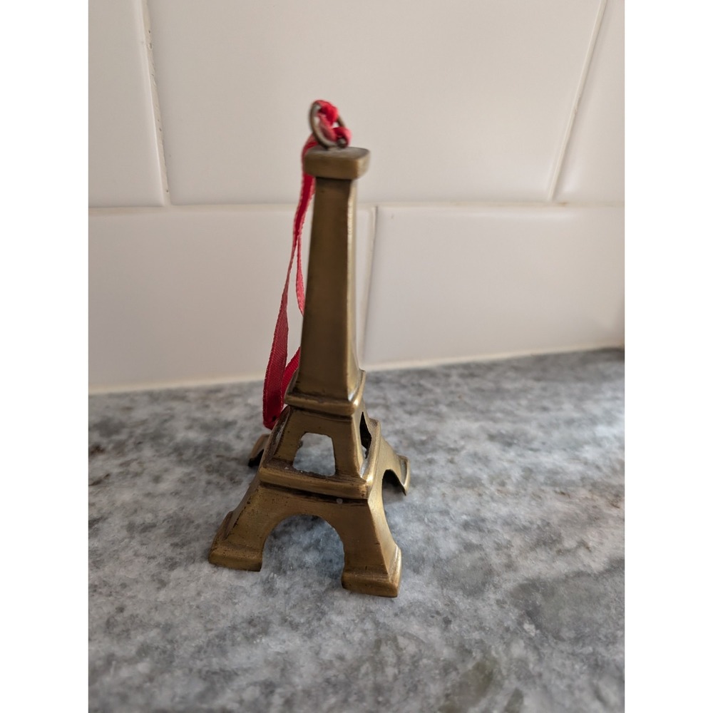 Restoration Hardware 4" Brass Eiffel Tower Christmas Ornament